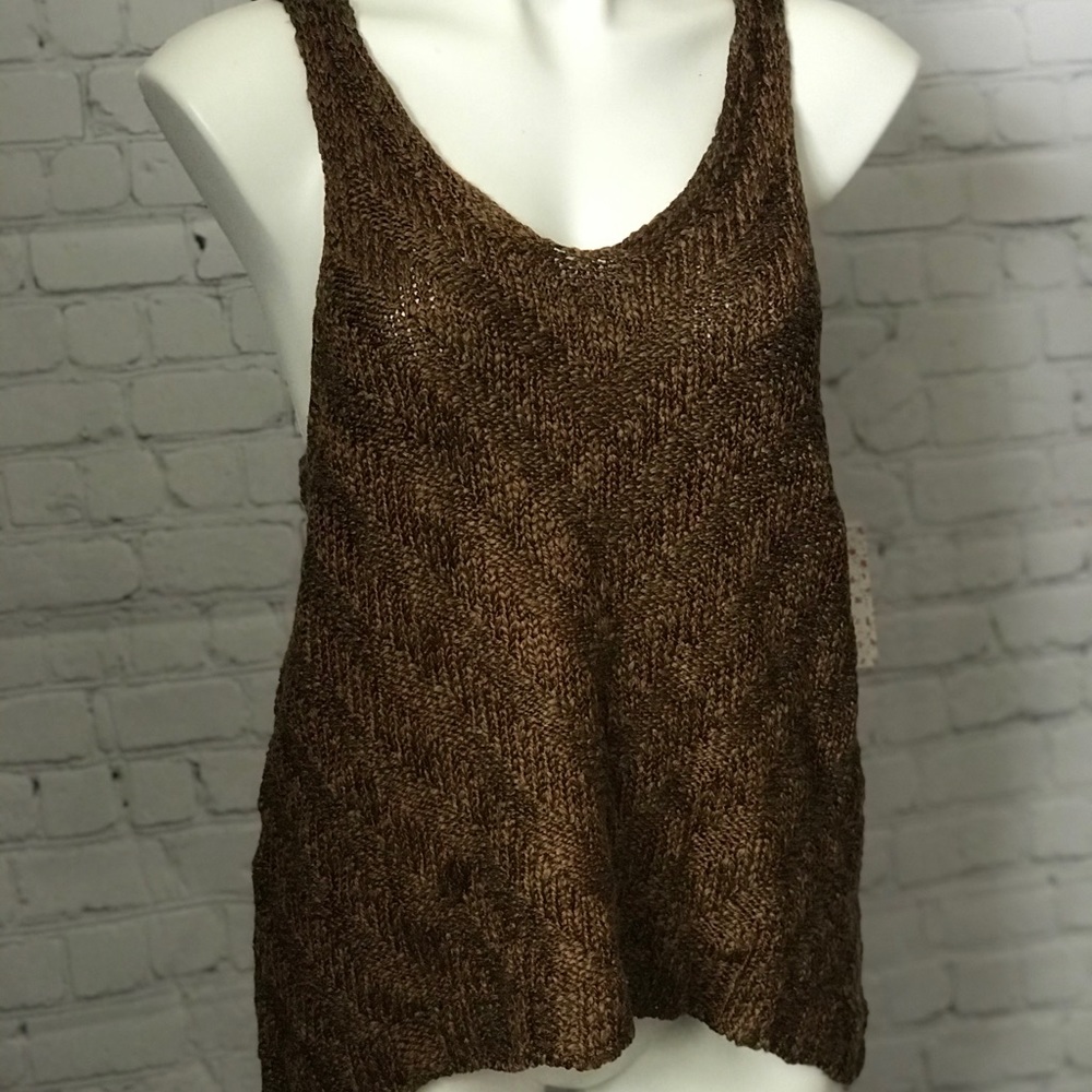 Free People chevron sleeveless sweater